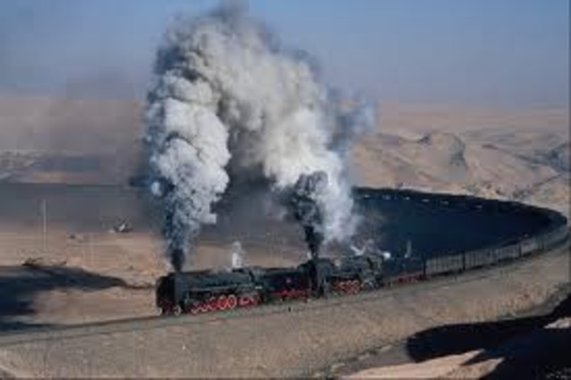 Coal became the principal fuel used by steam-powered trains