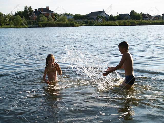My first time in a river