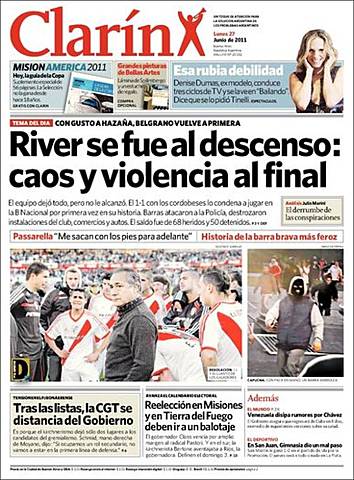 DESCIENDE RIVER PLATE