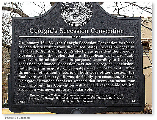 Georgia Secedes from the Union