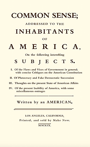 Publication of Common Sense