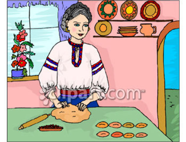 Woman Bakes Gingerbread Boy