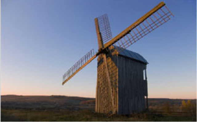 People in the MIddle East were using windmills for food production.