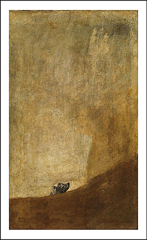 Perro semihundido, Francisco de Goya.