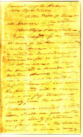 Travis writes his famous letter