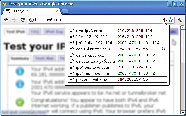 primera prueba mundial para el cambio del protocolo IPv6