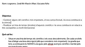 Timeline: CIÈNCIA, personatges Científics (Marc Vizcaino Niño i Jordi Mir March)