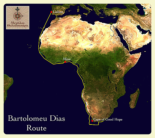 Ο Βαρθολομαίος Ντιάζ στο Ακρωτήριο της Καλής Ελπίδας