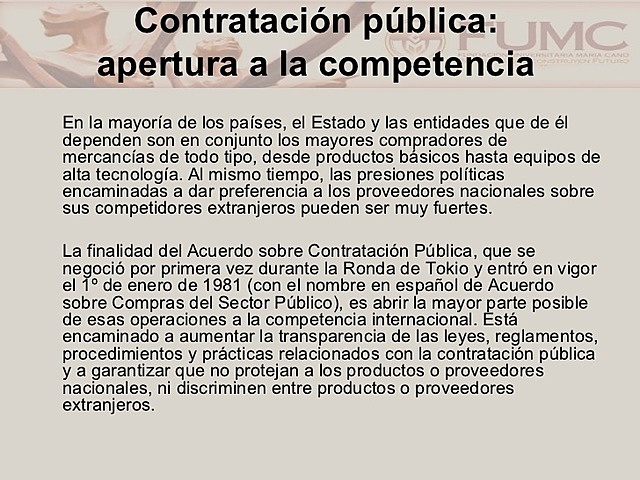 Contratación pública: apertura a la competencia