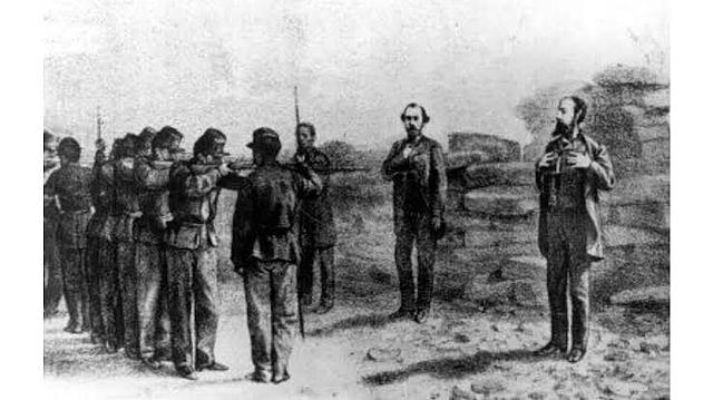 Maximiliano fusilado.