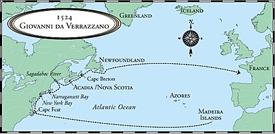 Giovanni de Verrazano: Sponsored by France