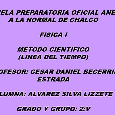 Timeline: METODO CIENTIFICO