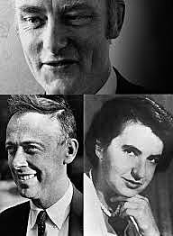 James Watson, Francis Crick y Rosalind Franklin. Estructura del ADN.