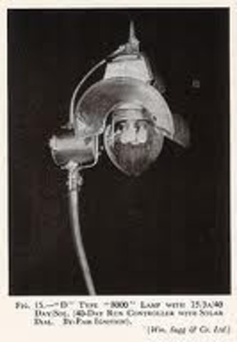 Streetlights in Baltimore, Maryland.