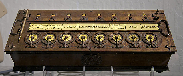 Франция. Первая действующая модель счётной машины Блеза Паскаля