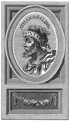 Reino visigodo de Toledo con Atanaginaldo.