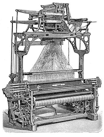 Автоматический ткацкий станок, управляемый при посредстве перфокарт