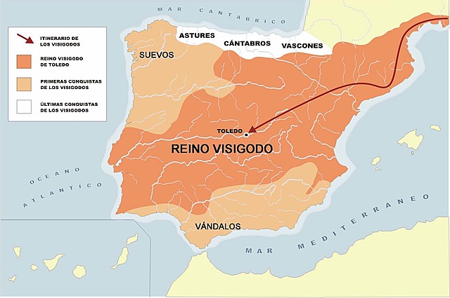 Los visigodos derrotan a los Suevos