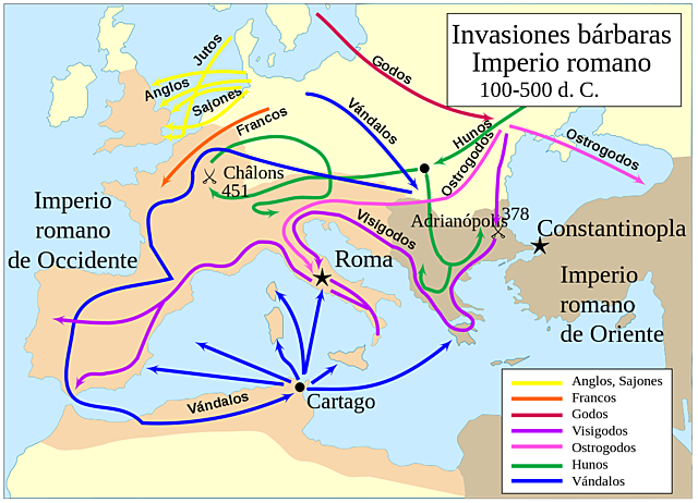 Invasiones de Suevos, Alanos y Vándalos