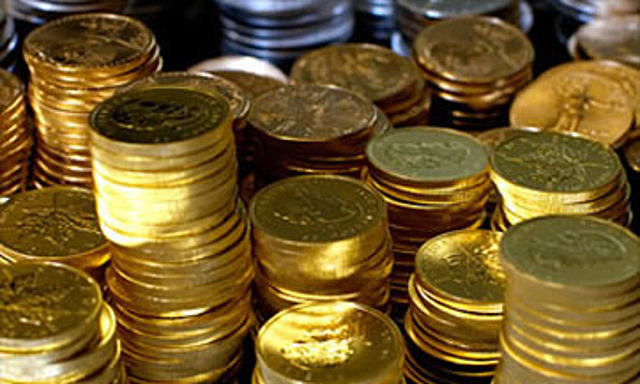 Lingotes de oro y oro de cambio