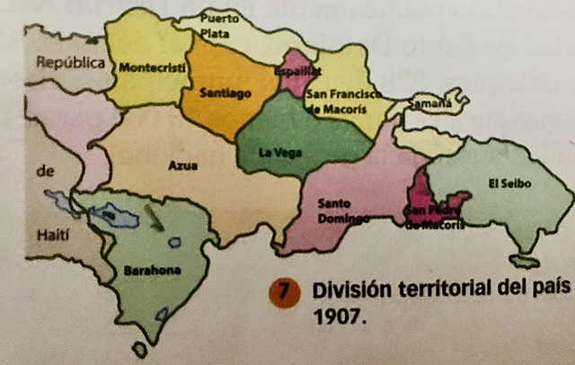 División territorial de Rep.Dom en 1907