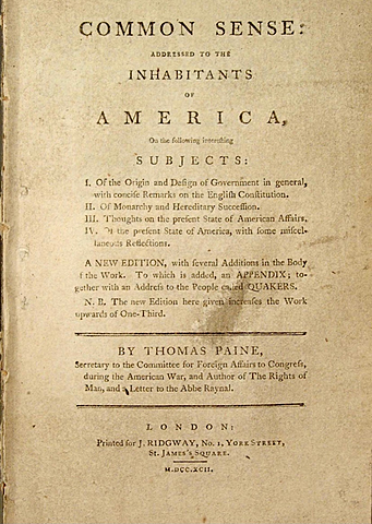 Publication of Common Sense