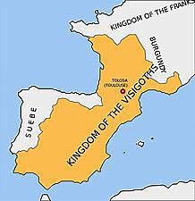 Reino visigodo con capital en Tolosa(408 )