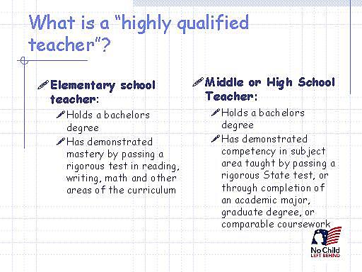 Reauthorization of IDEA raises standards for quality instruction for students wit disabilities, elaborates on parent involvement and discipline, and defines "highly qualified" for special education teachers.