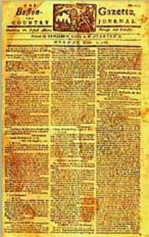 Colonial newspapers created