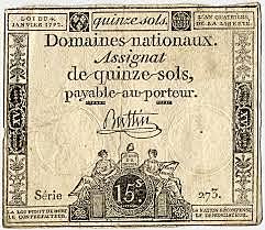 Introducción de los assignats como papel moneda
