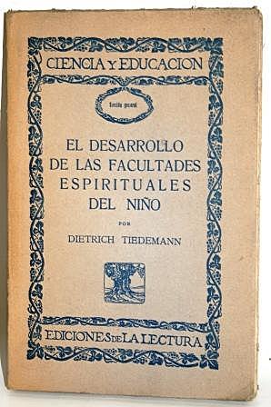 Tiedemann/ libro Observaciones sobre el desarrollo de las facultades psíquicas del niño