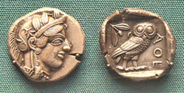 5th century, first Athenian coin was made.