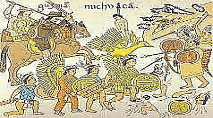 Llegada de Nuño Beltrán de Guzmán a Tzintzuntzan