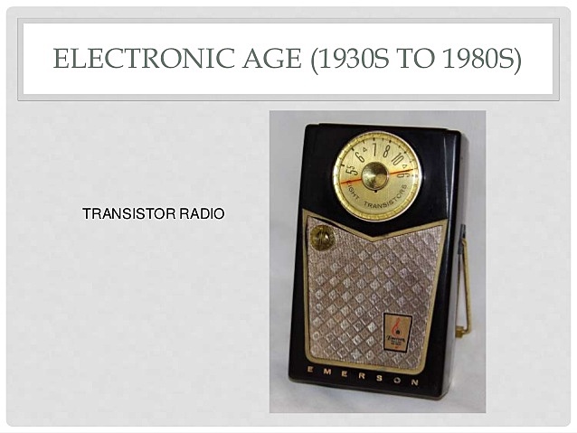 ELECTRONIC AGE (1930S TO 1980S)
