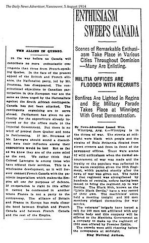 Canada is Brought into the War