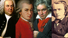 Timeline: Bach, Mozart, Beethoven y Chopin