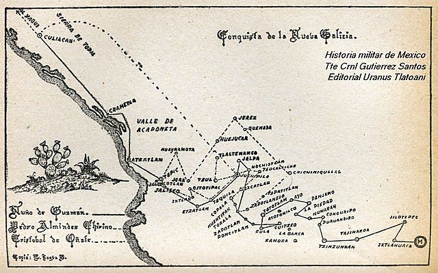 avance de Nuño de Guzman sobre la provincia de Xilotepec
