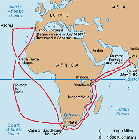 Bartolomeu Días made it around the tip of Africa.