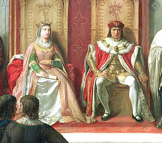 Ferdinand and Isabella get married.