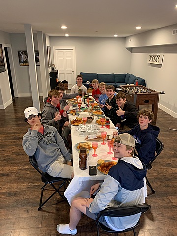 Comí la cena con mis amigos