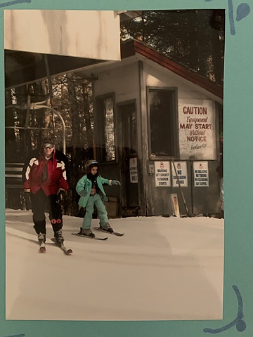 recibí esquís y fui a las montañas