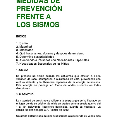 Timeline: Cómo se producen los terremotos y escribir dos medidas de precaución