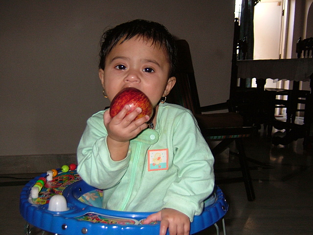 Yo empecé comi manzanas