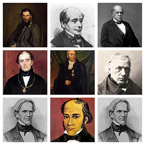 Viajeros. August Herman  Victor Cousin   Joseph Kay  Horace Mann