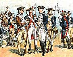 Soldiers in the Colonioes 1765
