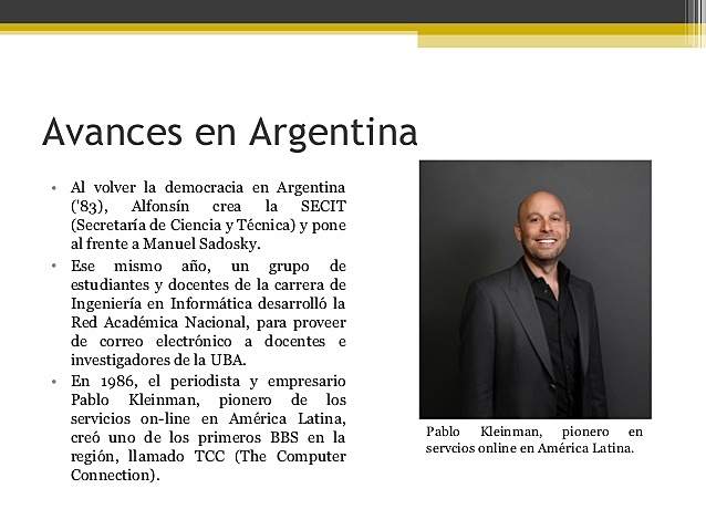 PABLO KLEYMAN CREO EL "TCC"