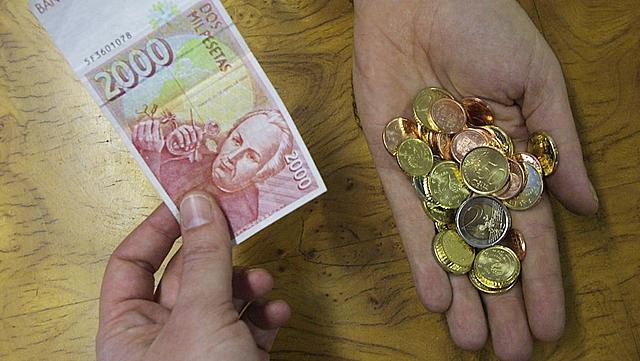 Cambio de la peseta al euro