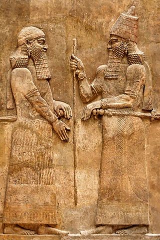 Sargón II reunido con un dignatario