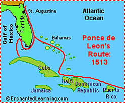 Juan Ponce de leon- sailed for spain