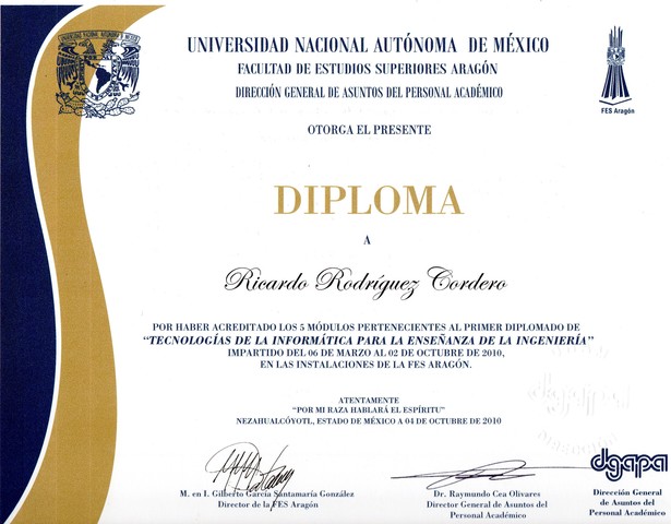 Diplomado en tecnologías de la informática para la enseñanza de la ingeniería